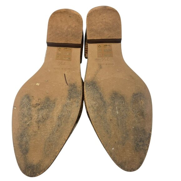 Madewell Marisa D’Orsay Snake Embossed Leather Flat Shoes Slip On Size 7.5 $128 - Picture 6 of 8